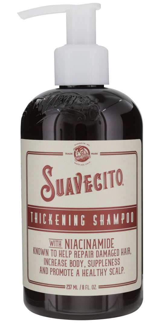 Suavecito Hair Thickening Shampoo With Niacinamide For Thinning Hair - Vitamin B3 Shampoo Repairs Damaged Hair, Improves Health And Fights Hair Loss