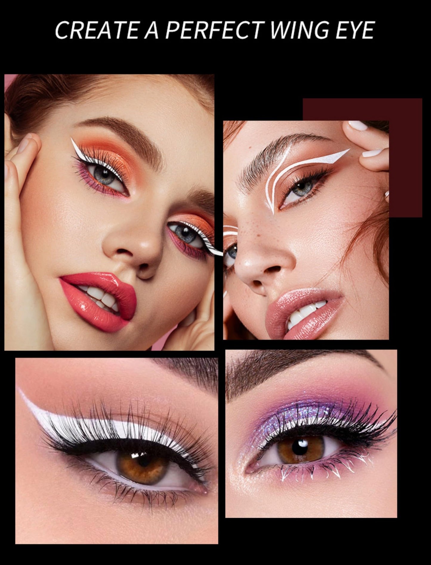 MAEPEOR Matte Gel Eyeliner 12 Color Smooth Cream Eyeliner Gel Pot Long Lasting Waterproof High Pigment Eyeliner Cream for Daily or Cosplay (Matte, 09 Rose)