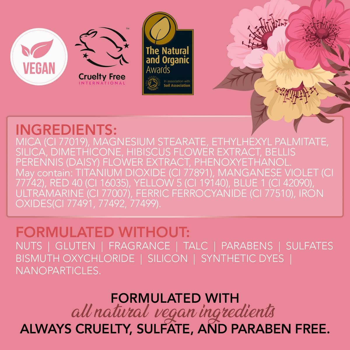 Rachel Couture Eyeshadow Palette with Natural Ingredients & Pure Pigments | Vegan & Cruelty-Free | Infused with Natural Botanical Extracts – 16 Colors - Golden Clove