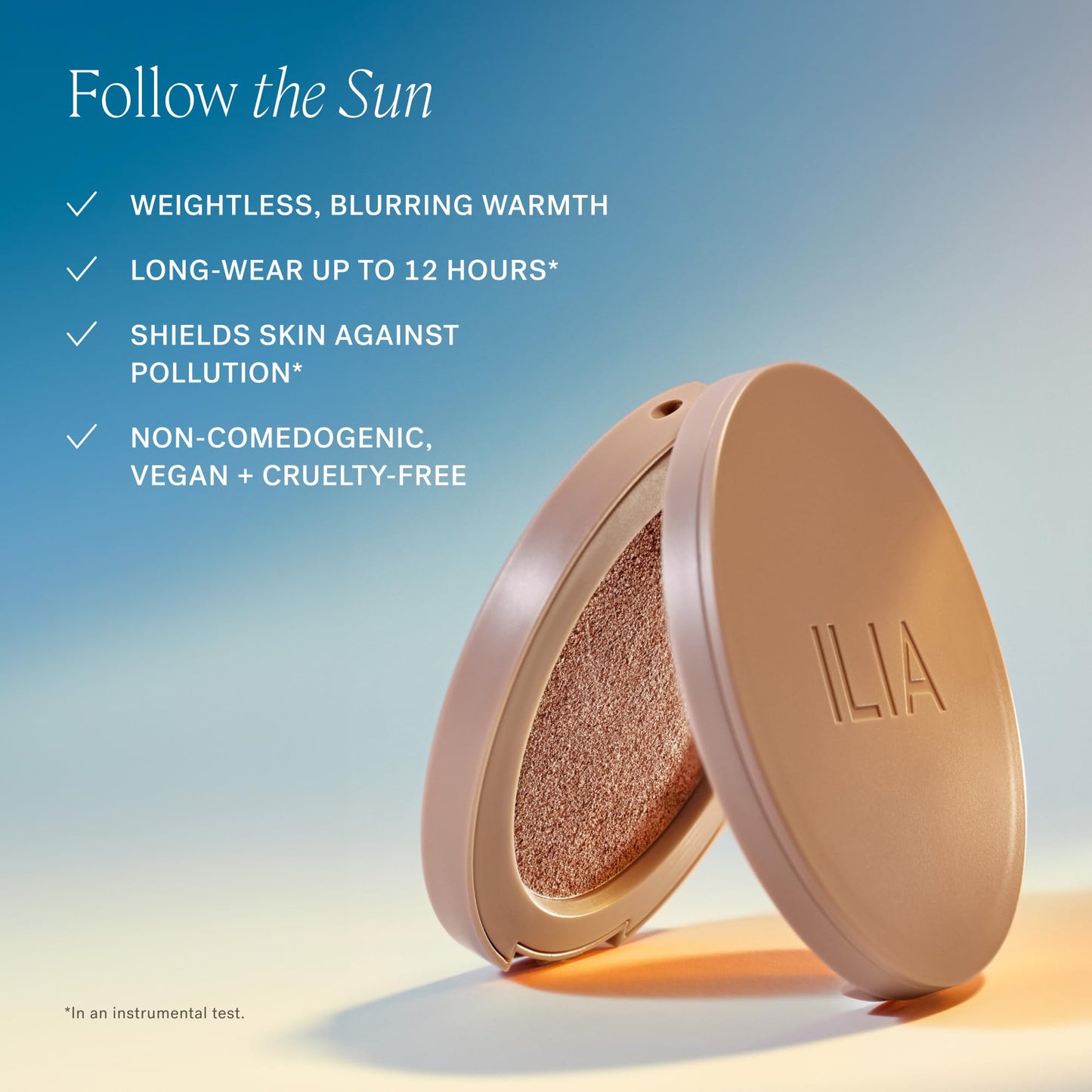 ILIA - Sunshift Cream Bronzer | Non-Comedogenic, Long-Lasting, Vegan, Cruelty-Free | Weightless Bronzer (Ray - Warm Golden Bronze, 0.27 oz | 7.8 g)