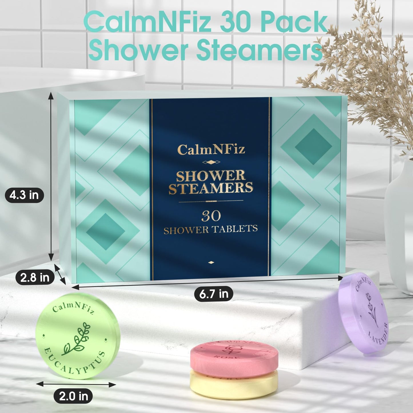 60 Pack Shower Steamers for Women Gift Set, Shower Bath Bombs with 6 Scents, Self Care Gifts for Wife, Easter Basket Stuffers for Women, Mothers Day and Birthday Gift Ideas
