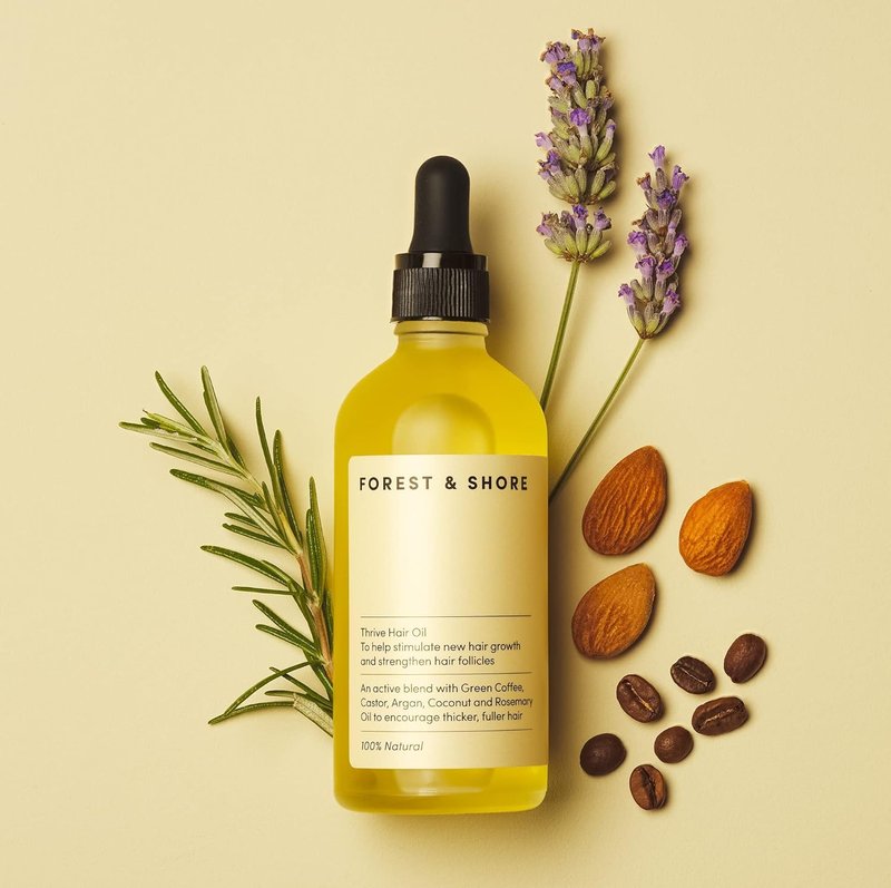 Hair Growth Oil - 100% Natural Caffeine & Biotin Serum for Damaged Hair | Argan, Castor & Rosemary Oils