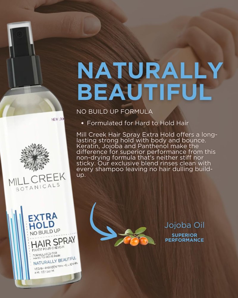 Mill Creek Natural Hair Spray - Extra Hold - 8 fl. oz. (240ml)