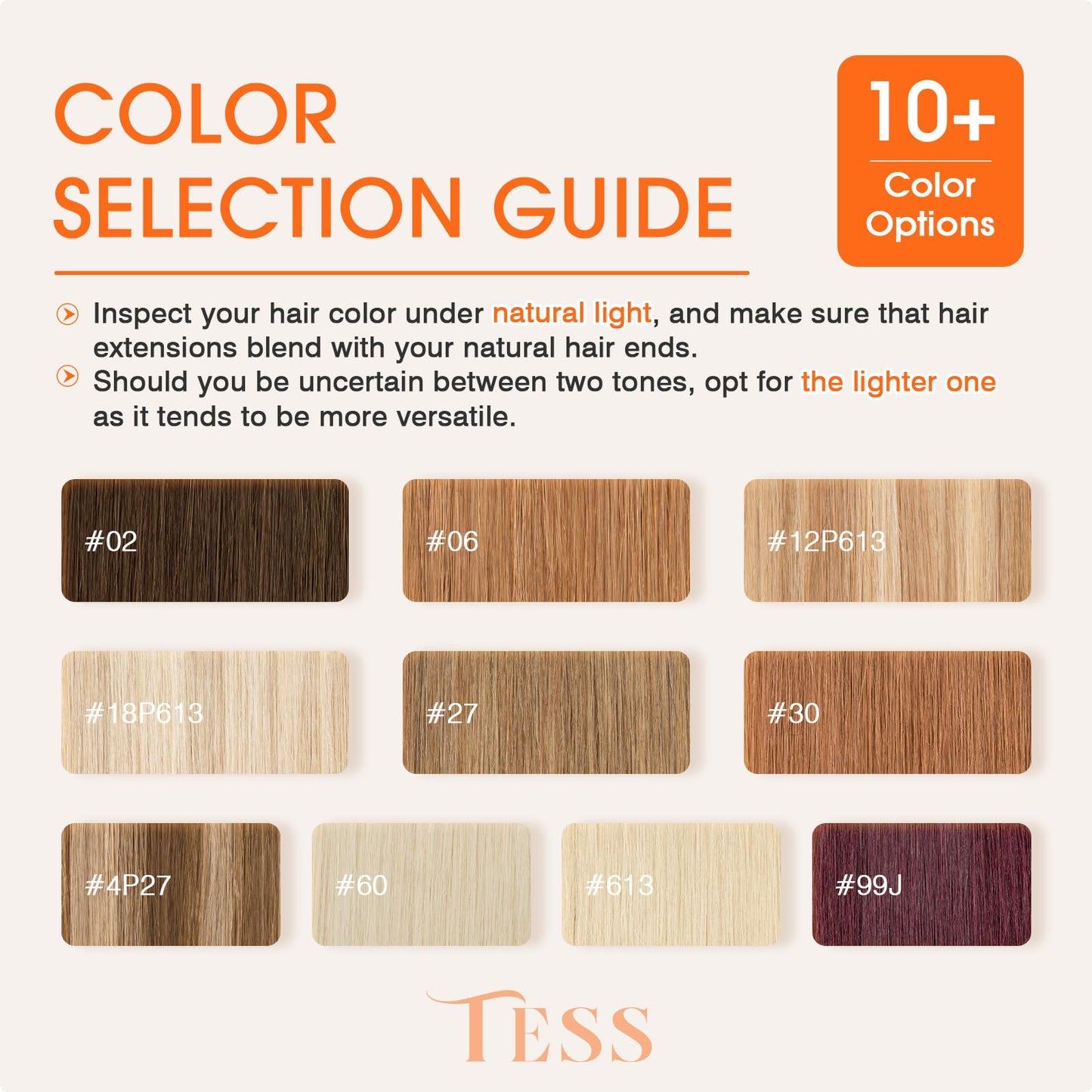 TESS Seamless Clip in Hair Extensions Human Hair Remy Clip ins Natural Soft Straight 8pcs 18Clips, 14 Inch, Dark Brown