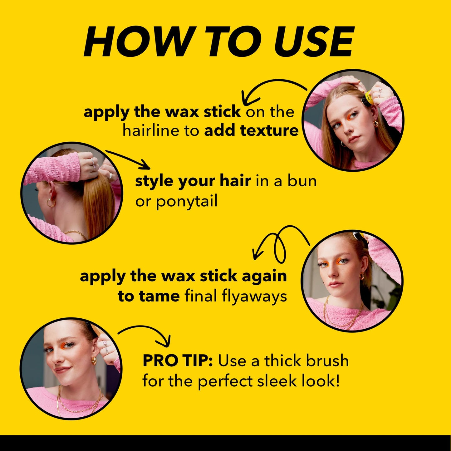 got2b glued on-the-go wax stick, 1.8oz, sleek and slick styles, style your hair without the crunch, helps control frizz