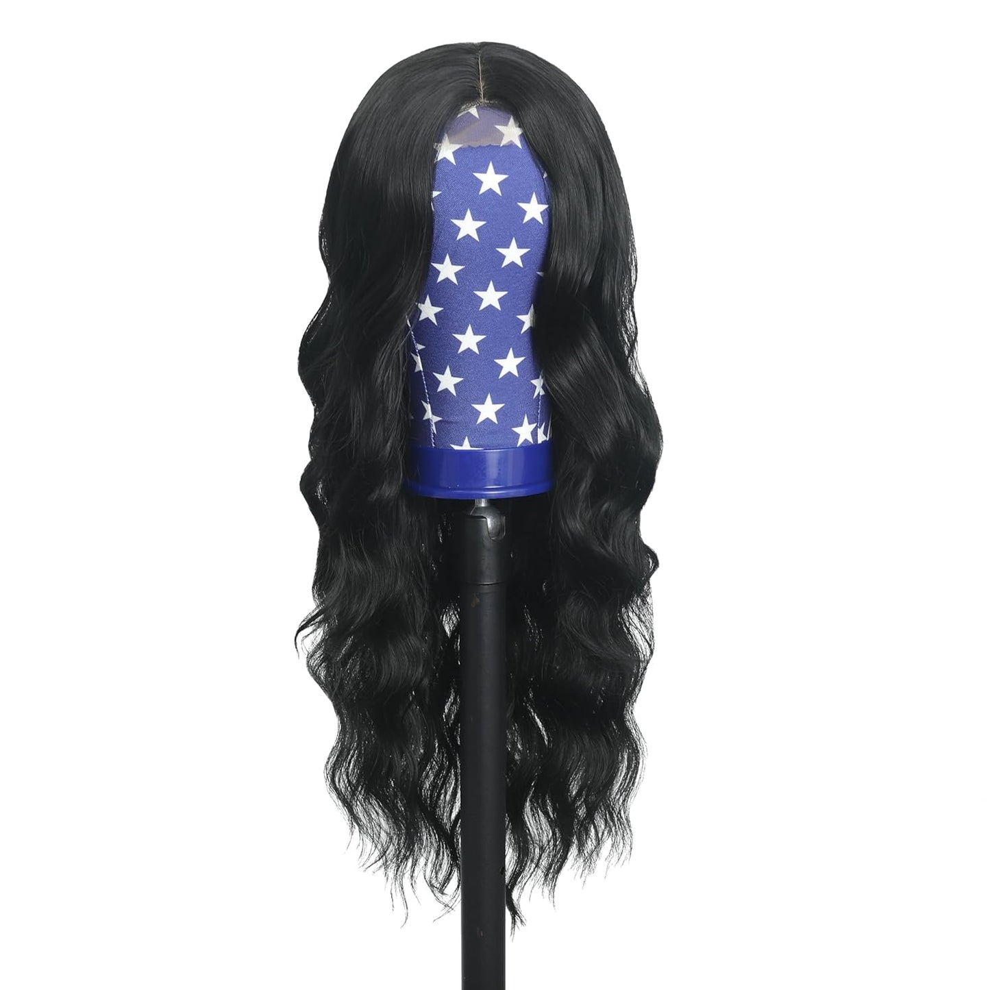 Long Wavy Wig - 30 Inch Black HD Lace Front Synthetic Hair for Women | Versatile Styles for Daily Wear & Cosplay
