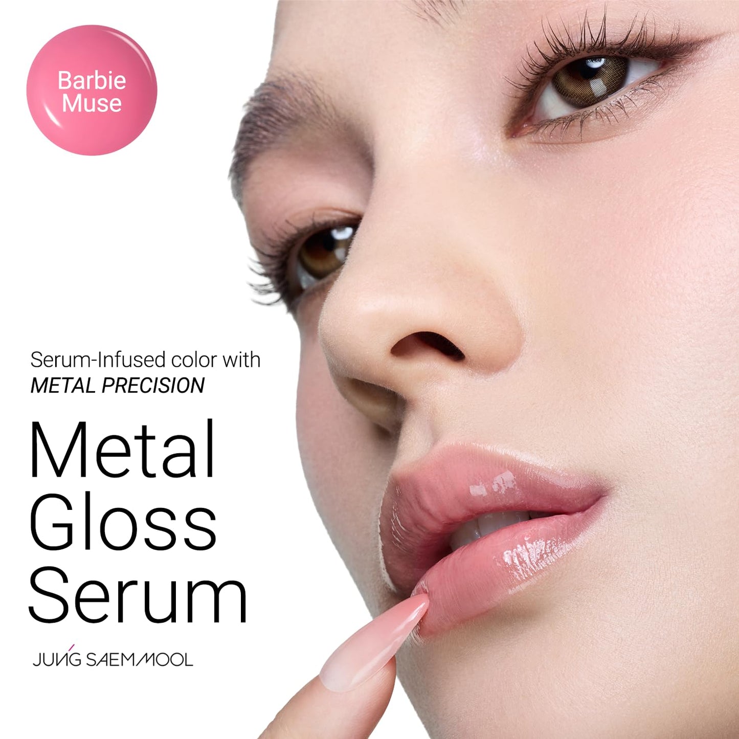 JUNG SAEM MOOL LIP-PRESSION Metal Serum Gloss | Hydrating Tinted Lip Balm with a Hygiene Precision Metal Applicator & Serum Infused Ingredients, Korean Lip Plumper Gloss