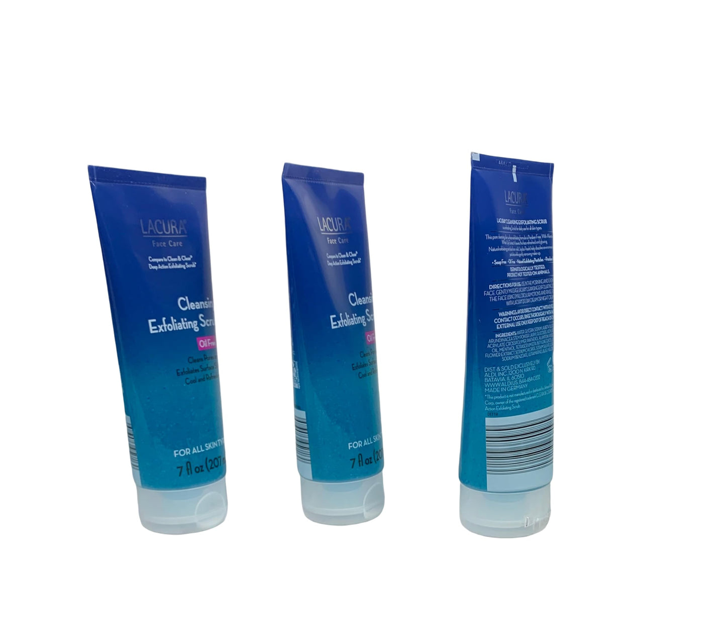Facial Cleansing Exfoliating Scrub – Refreshing & Revitalizing Skin Treatment 7fl oz 207ml (Pack of 3)
