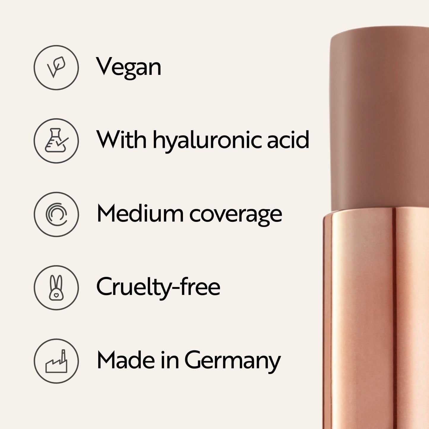 M. Asam MAGIC FINISH Cream Contour Stick light medium (0.28 Oz)- creamy contour stick for a defined face shape, creates optical shadows, bronzer stick with moisturizing hyaluronic acid, vegan
