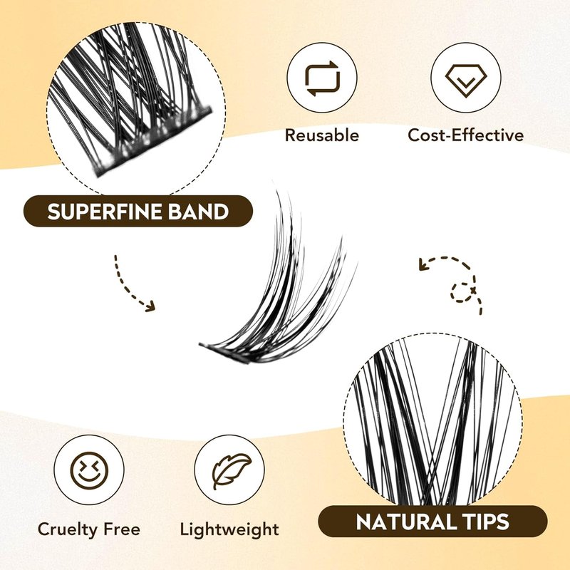 Lash Clusters - 168 Pcs D Curl Individual Eyelashes | Soft Wispy DIY Extensions 8-16mm