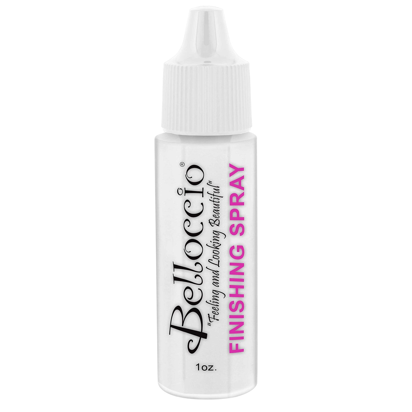 Belloccio Airbrush Makeup Finishing Spray & Setting Mist, 1 oz. Bottle - Long Lasting, Prevents Smudging and Fading - Sets Cosmetic Foundations, Concealers & Blushes