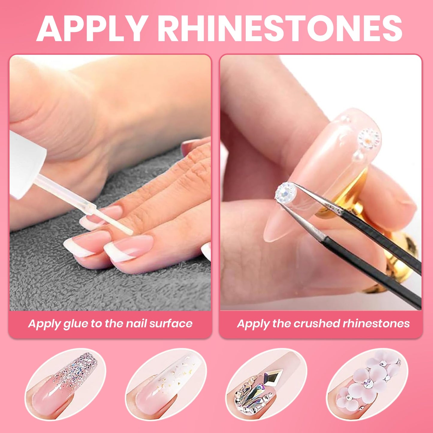 GALSPRO Strong Brush On Nail Glue for Press Ons - 2 Pack, 7.0 ml (0.25 Fl Oz) Each, Professional, Extra Strength & Long Lasting Nail Glue for Fake Nails with Fine Applicator