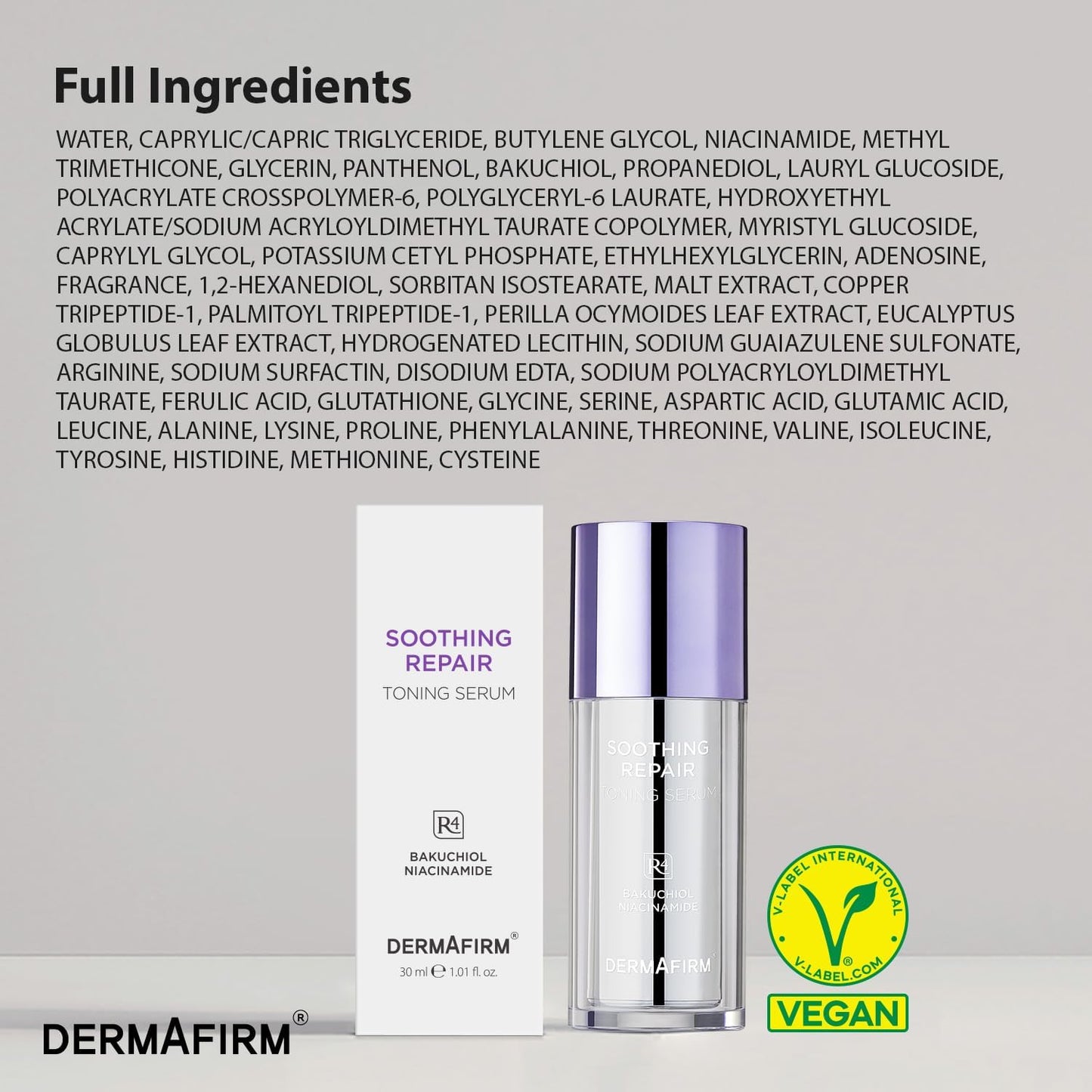 Bakuchiol Retinol Serum - Korean Skin Care with Niacinamide & Peptides | Soothing Toning Serum for Sensitive Skin