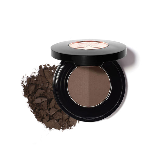 Anastasia Beverly Hills Brow Powder Duo - High-Pigment Compact Brow Powder with Mirrored Travel Case, Blendable Formula for Filling & Shaping Brows - Ebony
