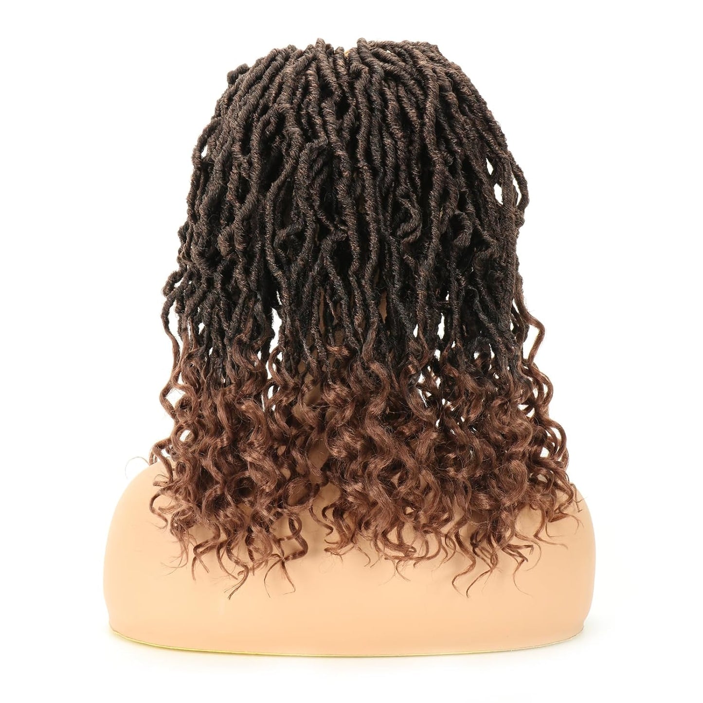 Goddess Locs Crochet Hair - 14 Inch Pre-Looped Boho Faux Locs | Soft Curly Ends for Black Women (1B/30)