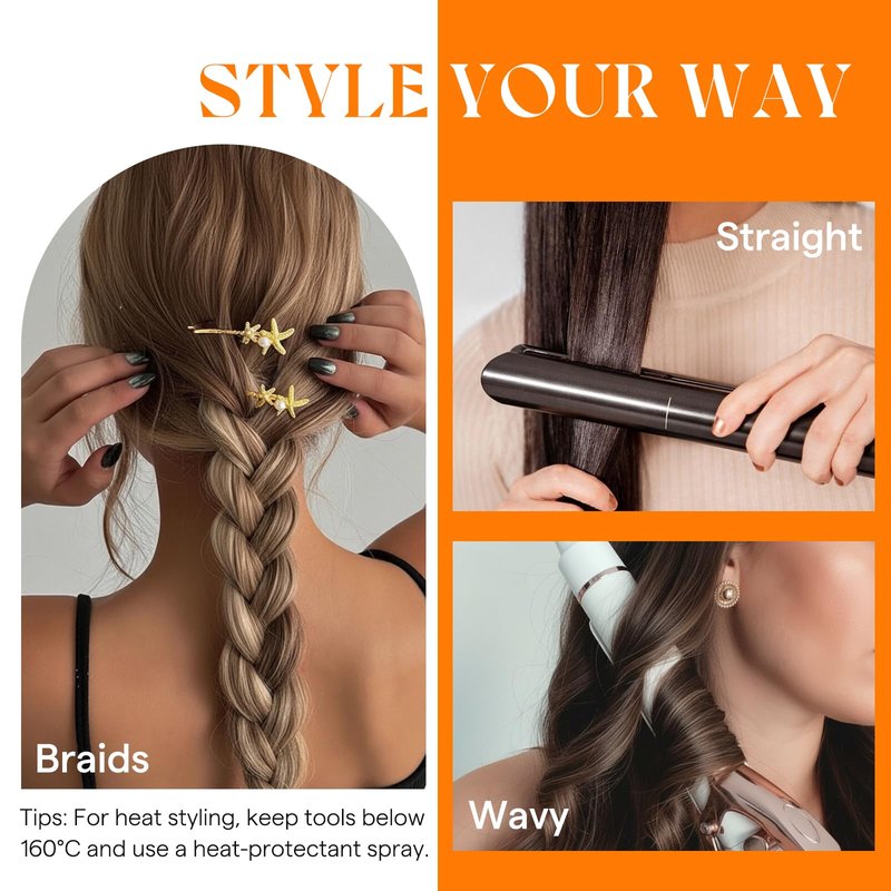 Sunny Hair Sew in Hair Extensions Real Human Hair 22 Inch 100G Jet Black Double Layered Long Hand-Tied Bundles Straight Smooth Hair Full Head for Women Add Length