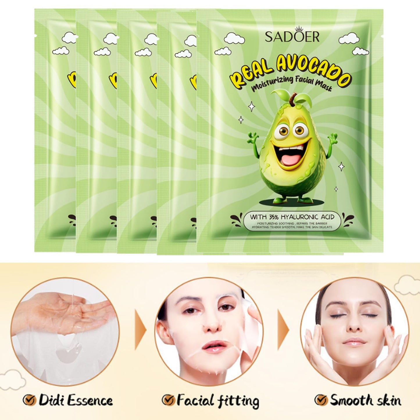 Avocado Skin Care Sets, 11pcs Skin Care Gift Set with Toner, Lotion, Face Serum, Essence, Eye Cream, Facial Masks For Hydrating Skin, Anti-Aging Skin For Women Teen Girls (Extra Large, 11, Count)