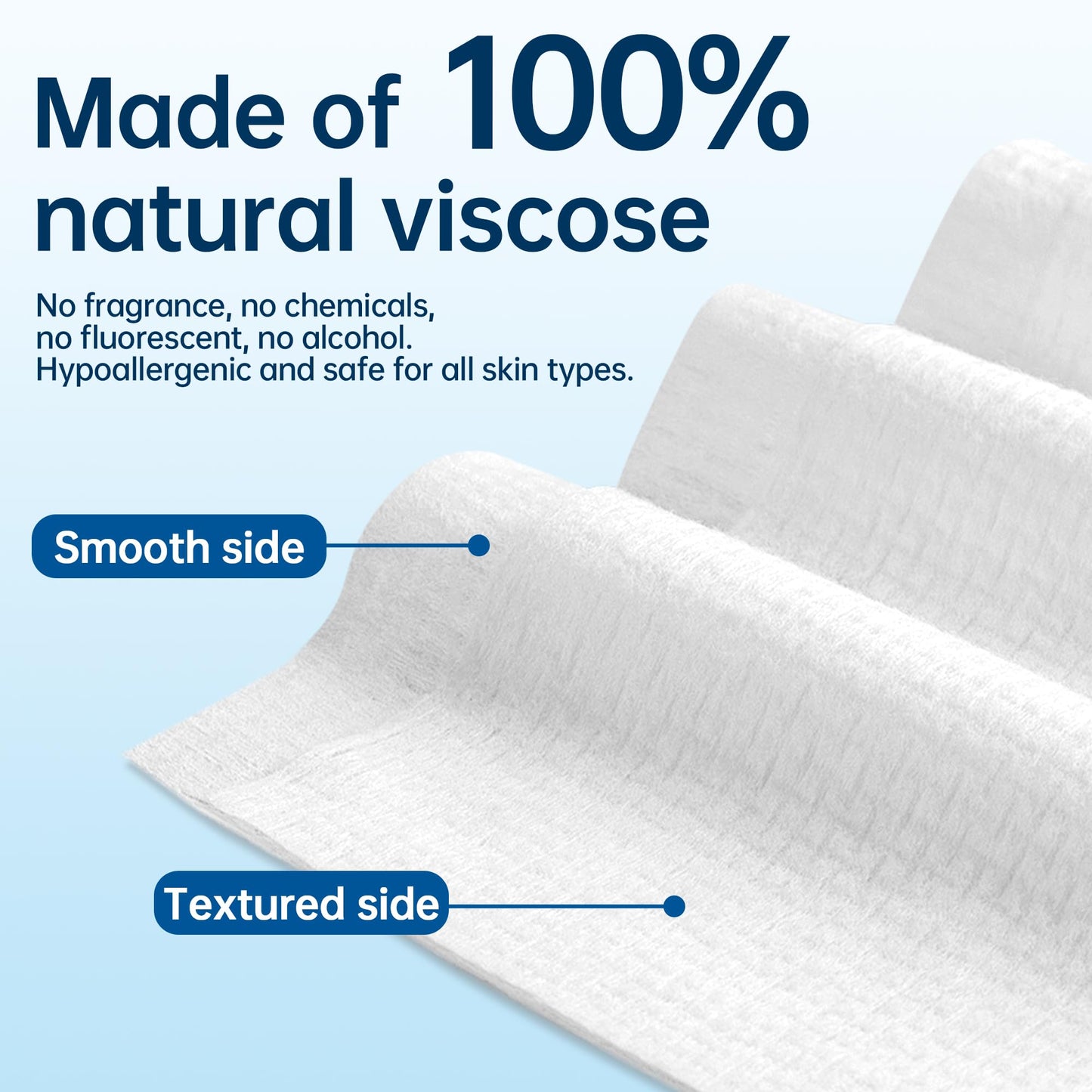 HOMERHYME Face Towels, 600 Count Disposable Biodegradable Face Towel, Lint- free Makeup Remover Dry Wipes, Multi-Purpose Face Washcloths for Washing Face, Sensitive Skin & Travel