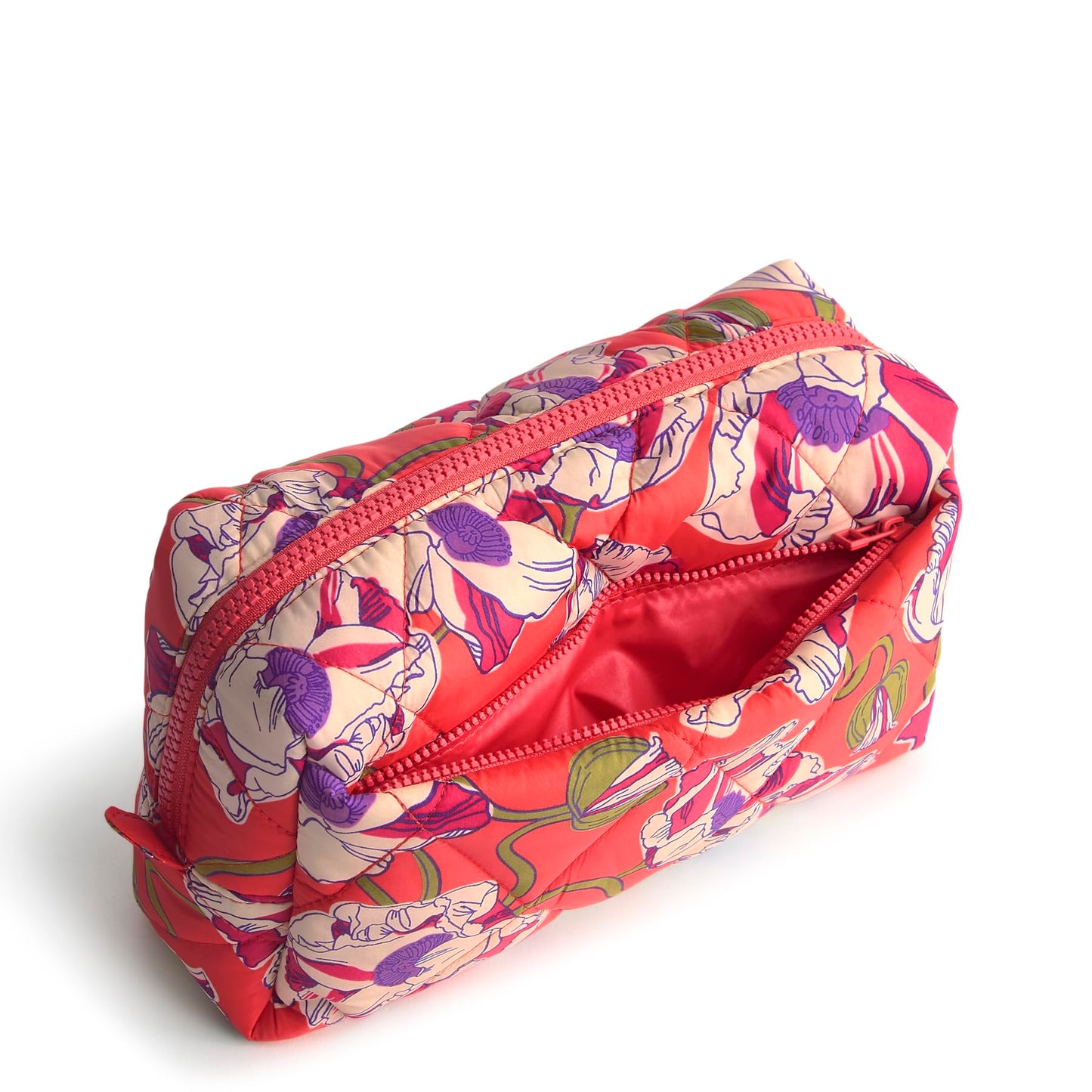 Vera Bradley Women's Featherweight Medium Cosmetic, Swirling Poppies, One Size