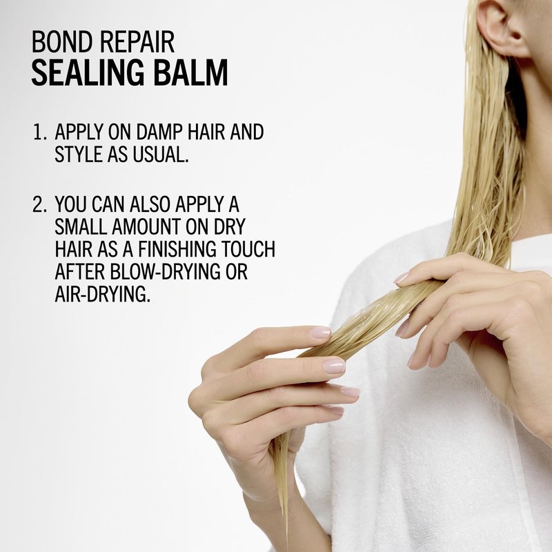 BlondMe Bond Repair Sealing Balm for Blonde Hair, 2.5 Fl Oz | Tame Split Ends & Reduce Frizz | Heat Protection | For Shiny, Smooth Blonde, Lightened, & Grey Hair