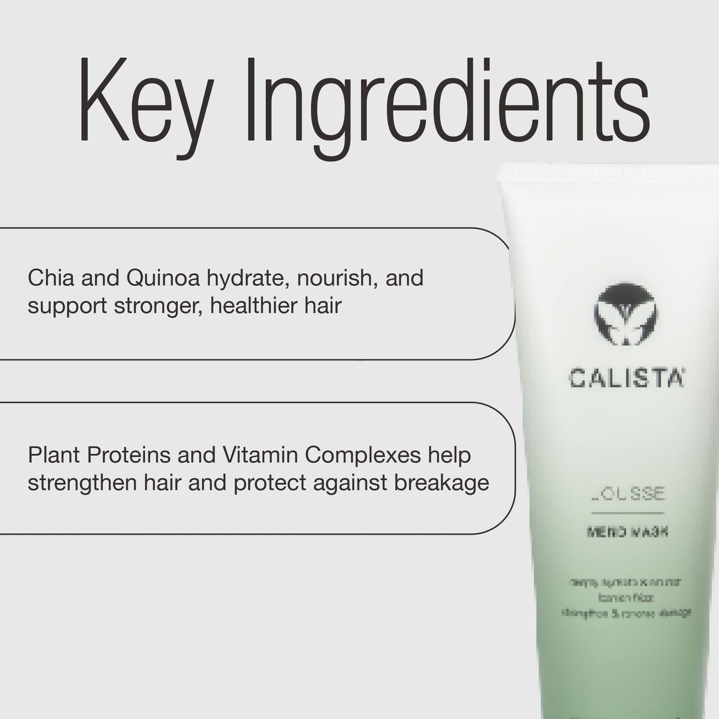 Calista JOUSSE Mend Deep Conditioning Hair Mask for Damaged & Chemically Treated Hair, Contains Keratin Amino Acids & Omega Rich Chia Extract to Restore & Strengthen, 8 oz