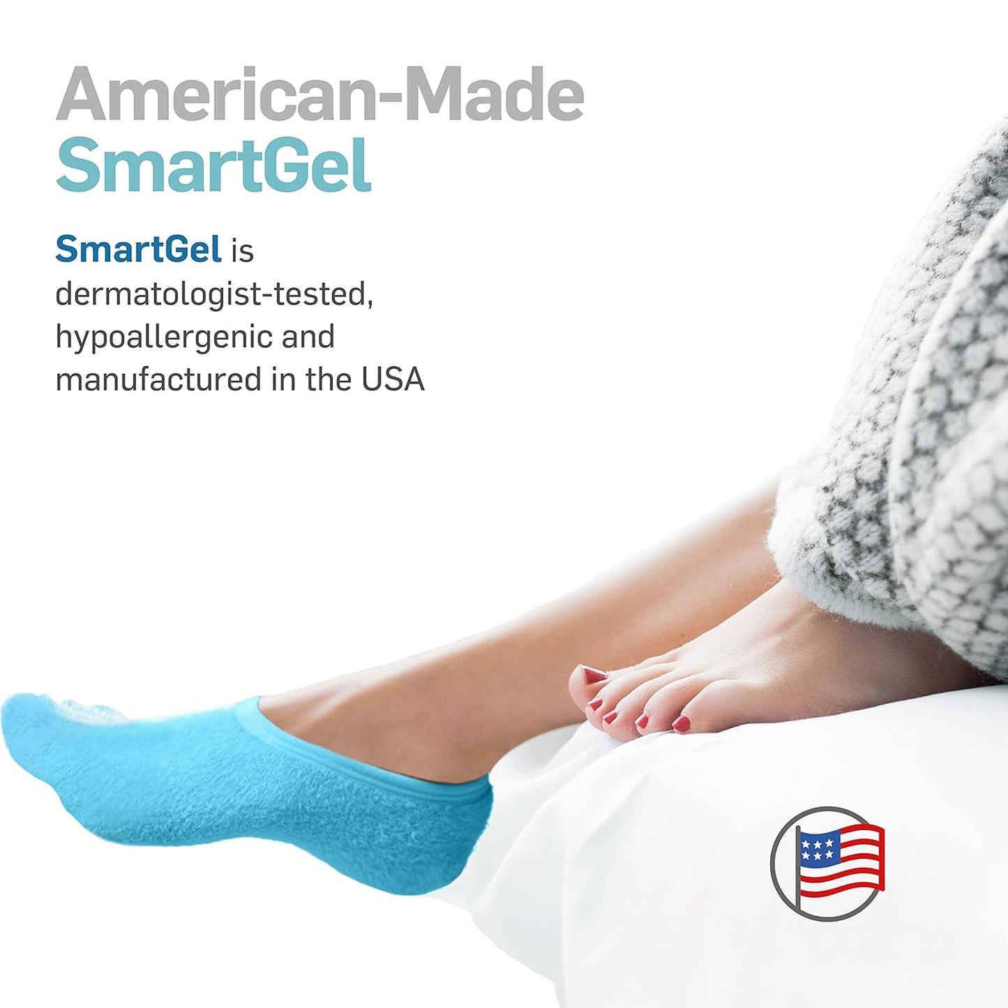 NatraCure 5-Toe Moisturizing Socks | Soft, Hydrating Fabric - Medium Size