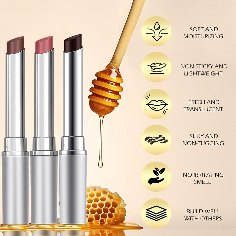 Sheer Tinted Lip Balm - Hydrating Black Cherry Tint for All Skin Tones | Moisturizing Formula, Ultra-Glossy Finish