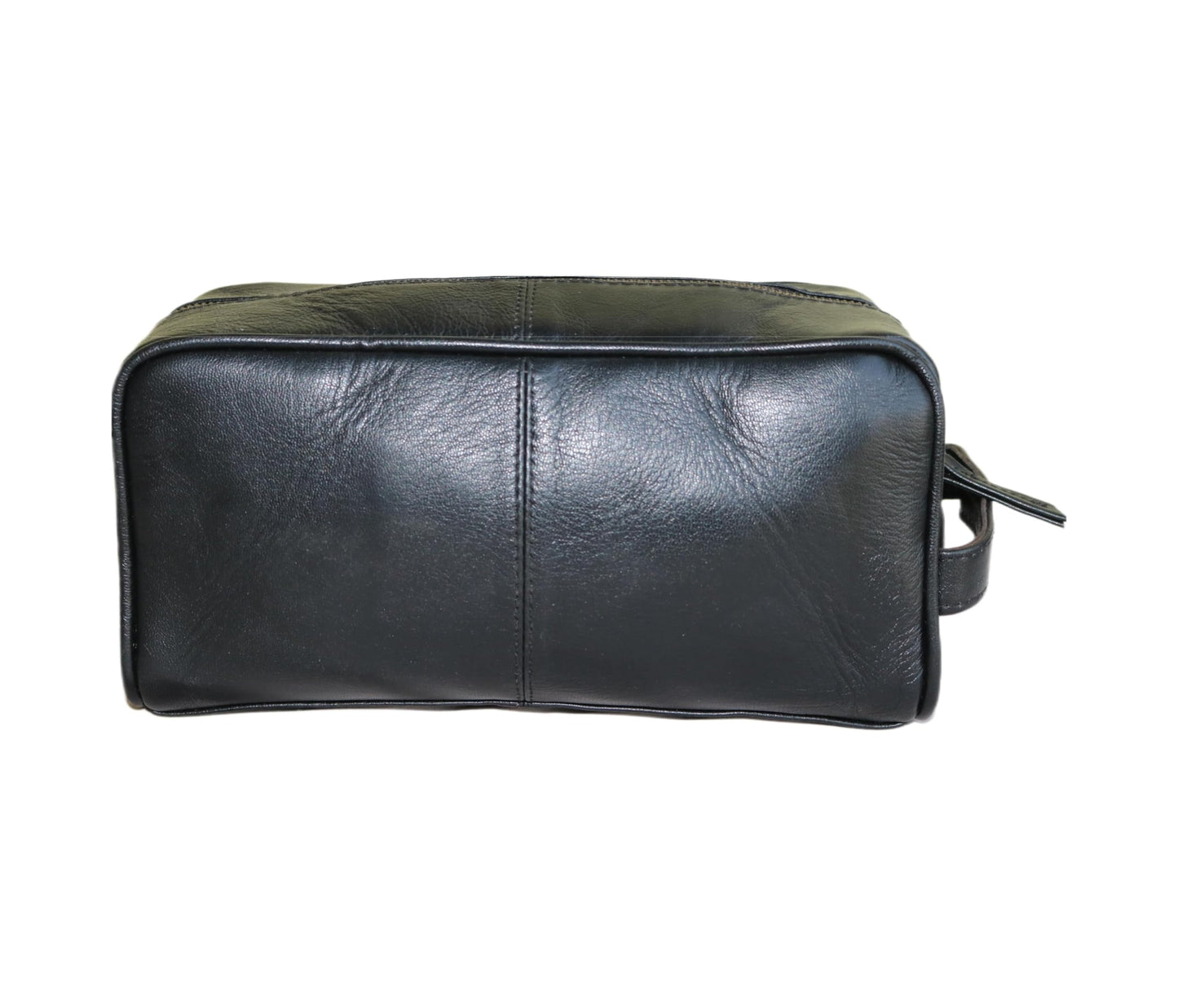 jaald Men's Genuine Leather Toiletry Bag Small Shaving Bags Grooming for Travel Groomsmen Gift Men Women Hanging Zippered Makeup Bathroom Cosmetic Pouch Case Make Up kit