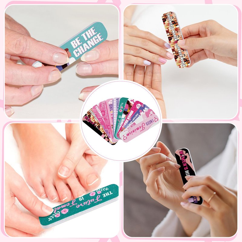 200 Pcs Rainbow Gay Pride Nail File Bulk Love Heart Double Sided Emery Board for LGBTQ Gay Lesbian Bisexual Day Month Supplies(Breast Cancer Awareness)