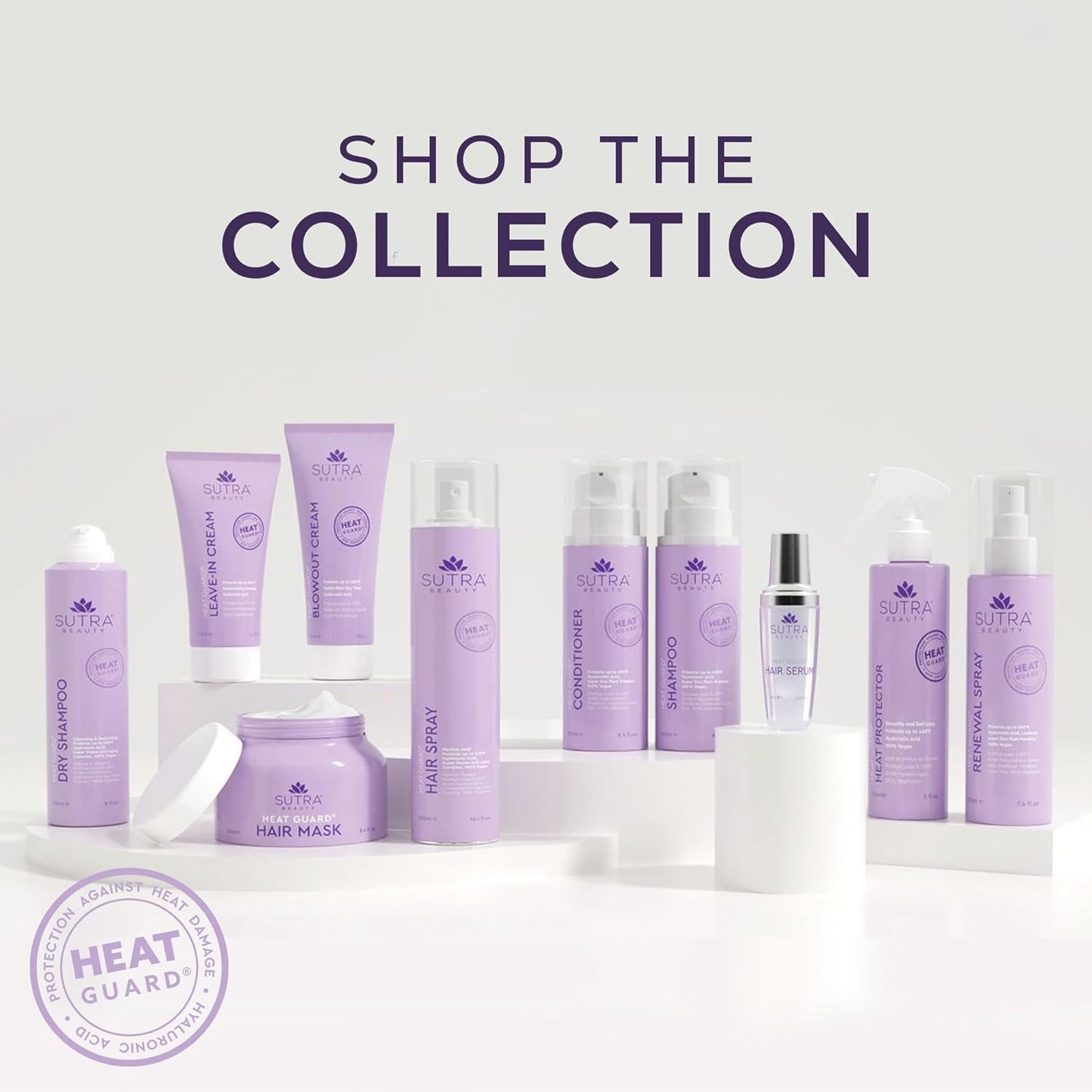 SUTRA Heat Guard Leave-In Cream | Thermal Protection for Frizzy, Dry & Damaged Hair - Hydrating Conditioner with Hyaluronic Acid