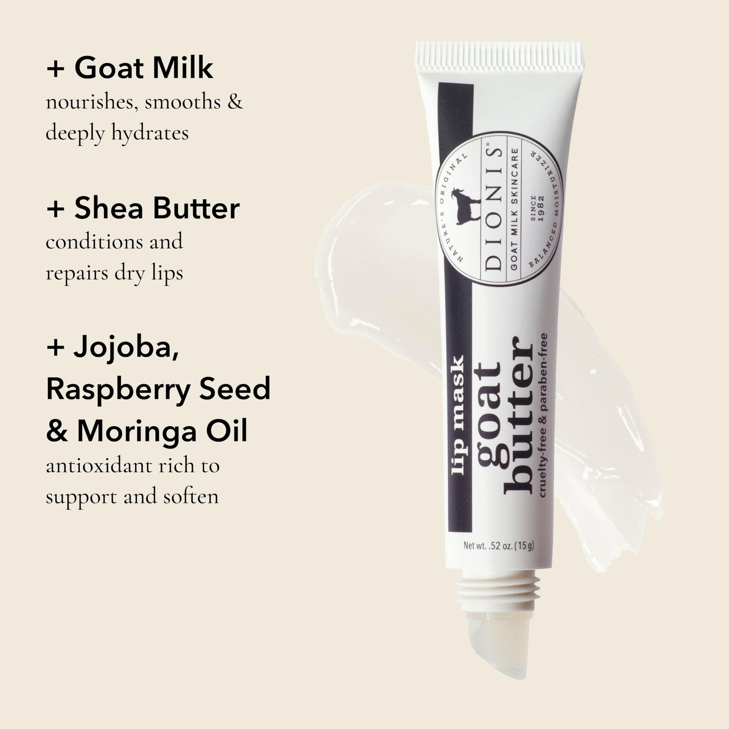 Dionis Goat Milk Exfoliating Lip Polish & Hydrating Lip Mask – for Dry, Chapped Lips, Safe for Sensitive Skin (Pack of 2)