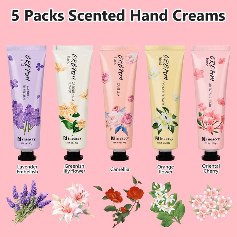 RMancipate Hand Cream Vegan Friendly,5 x 30ml, Pack of 5,for Dry Cracked Hands,Daily Moisturising hand Lotion gift set,Mothers Day gifts for women