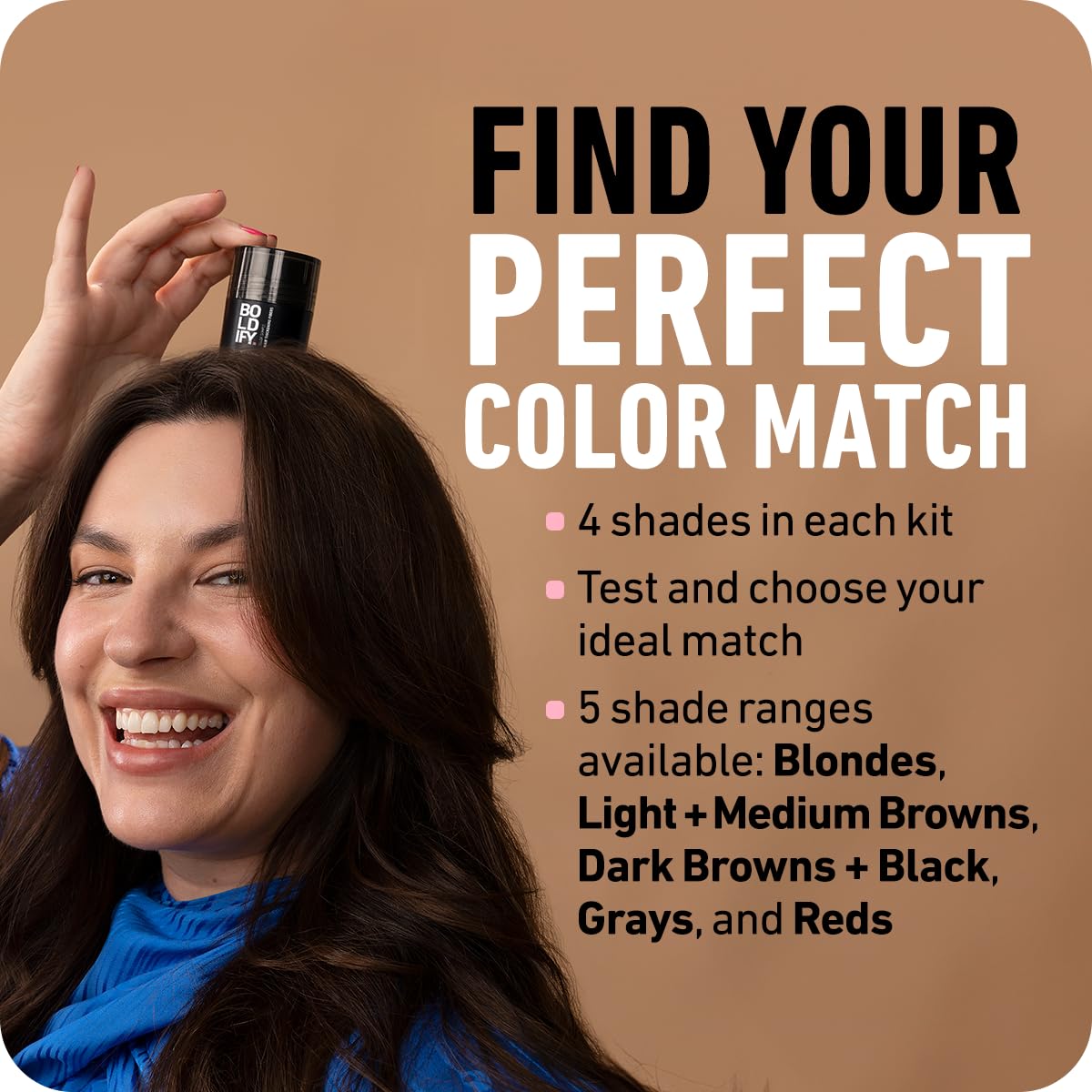 BOLDIFY Hair Fibers Sample Kit - Fill In Thinning and Fine Hair for an Instantly Fuller, Thicker Look (Grays)