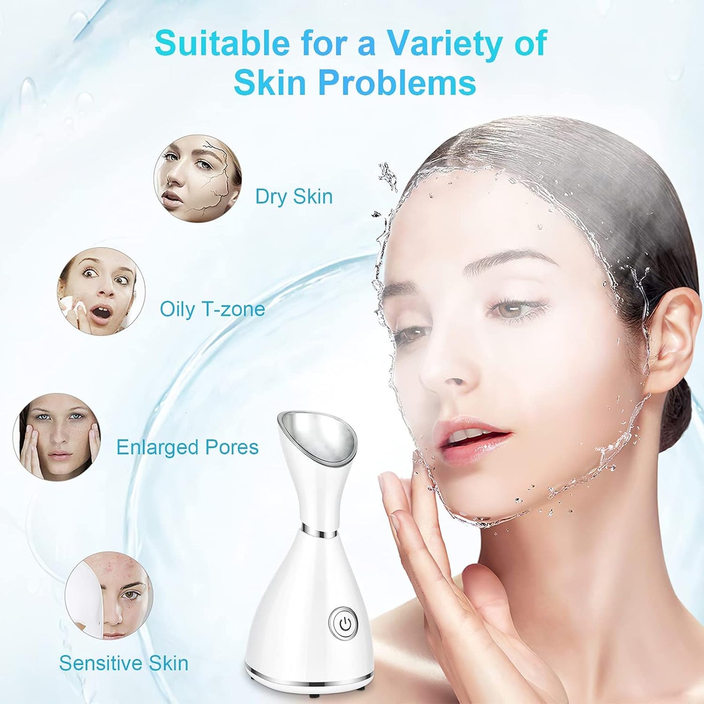 Facial Steamer for Deep Cleaning - Nano Mister Set for Sinuses | Home Spa & Skin Care