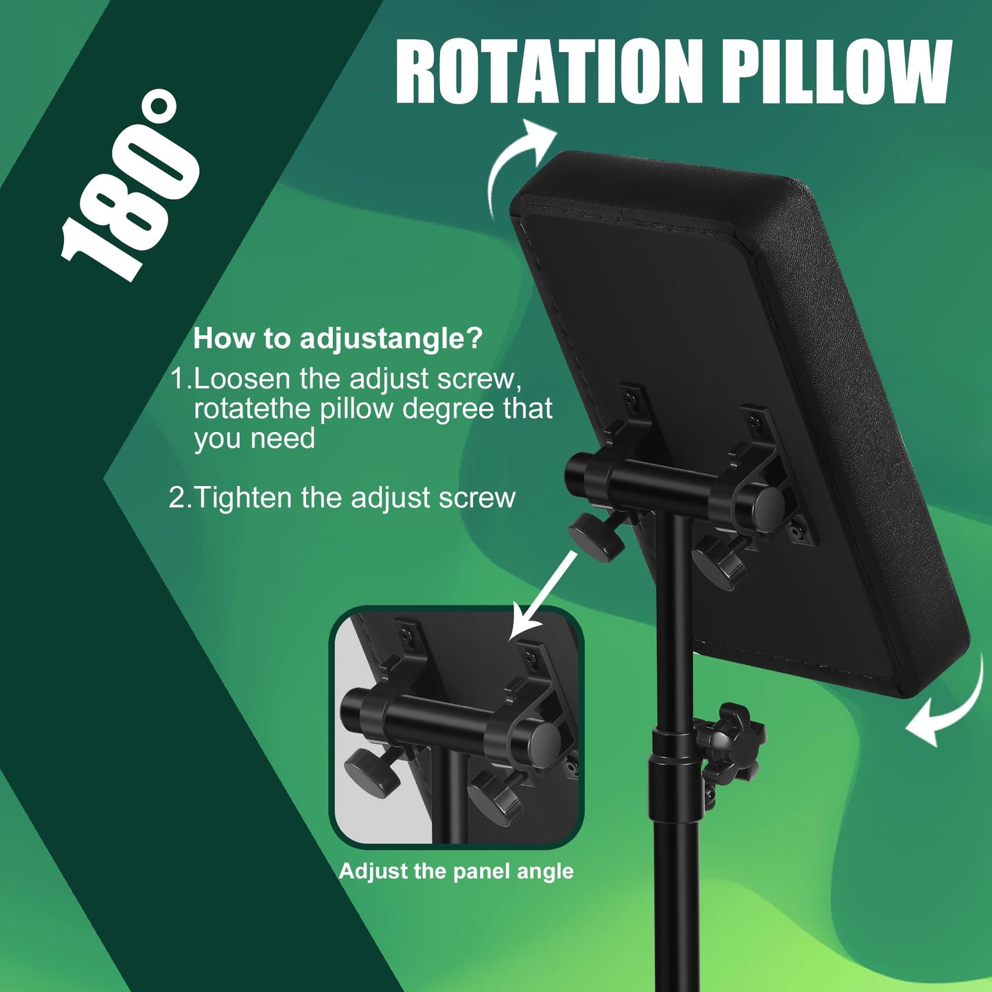 BARBALLTattoo Arm Rest with Adjustable Height, Tattoo Armrest for client,180°ratationThickened Soft Sponge Pad for Tattoo Studio
