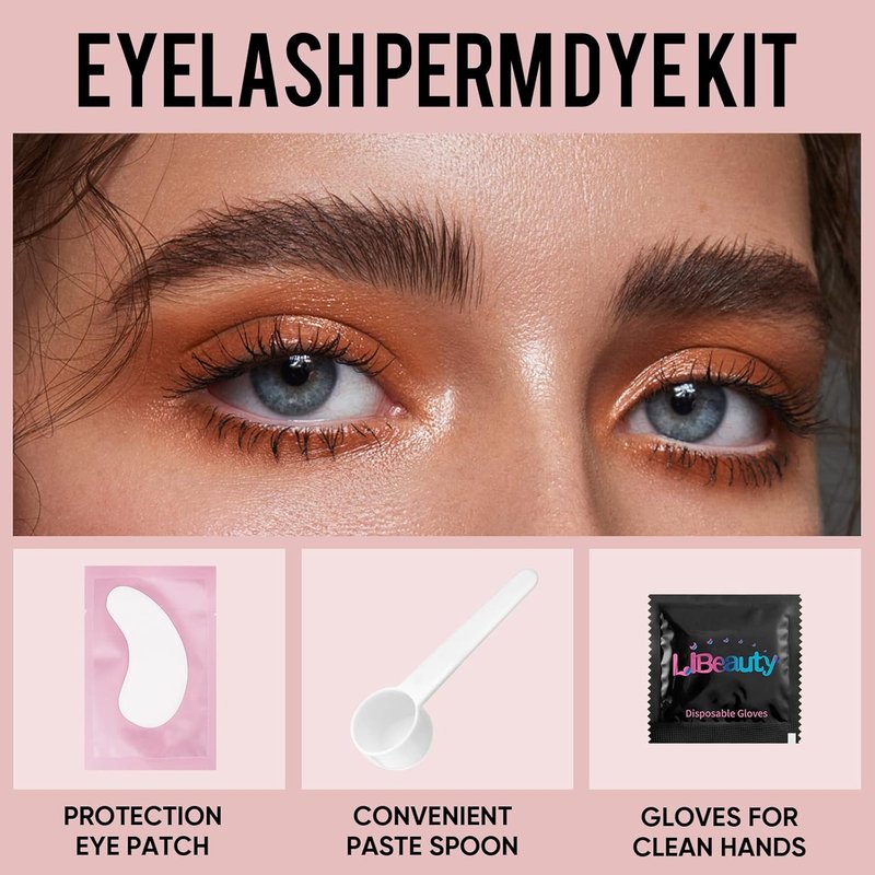 Libeauty Eyelash Color Kit - Black Volumizing Treatment for DIY Salon & Home Use | Natural Eyebrow Coloring