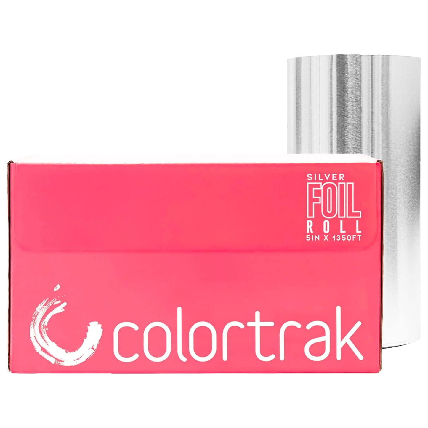 Colortrak Professional Highlighting Foil Roll - Precision Cuts with Integrated Blade | Silver, 5" x 1350'
