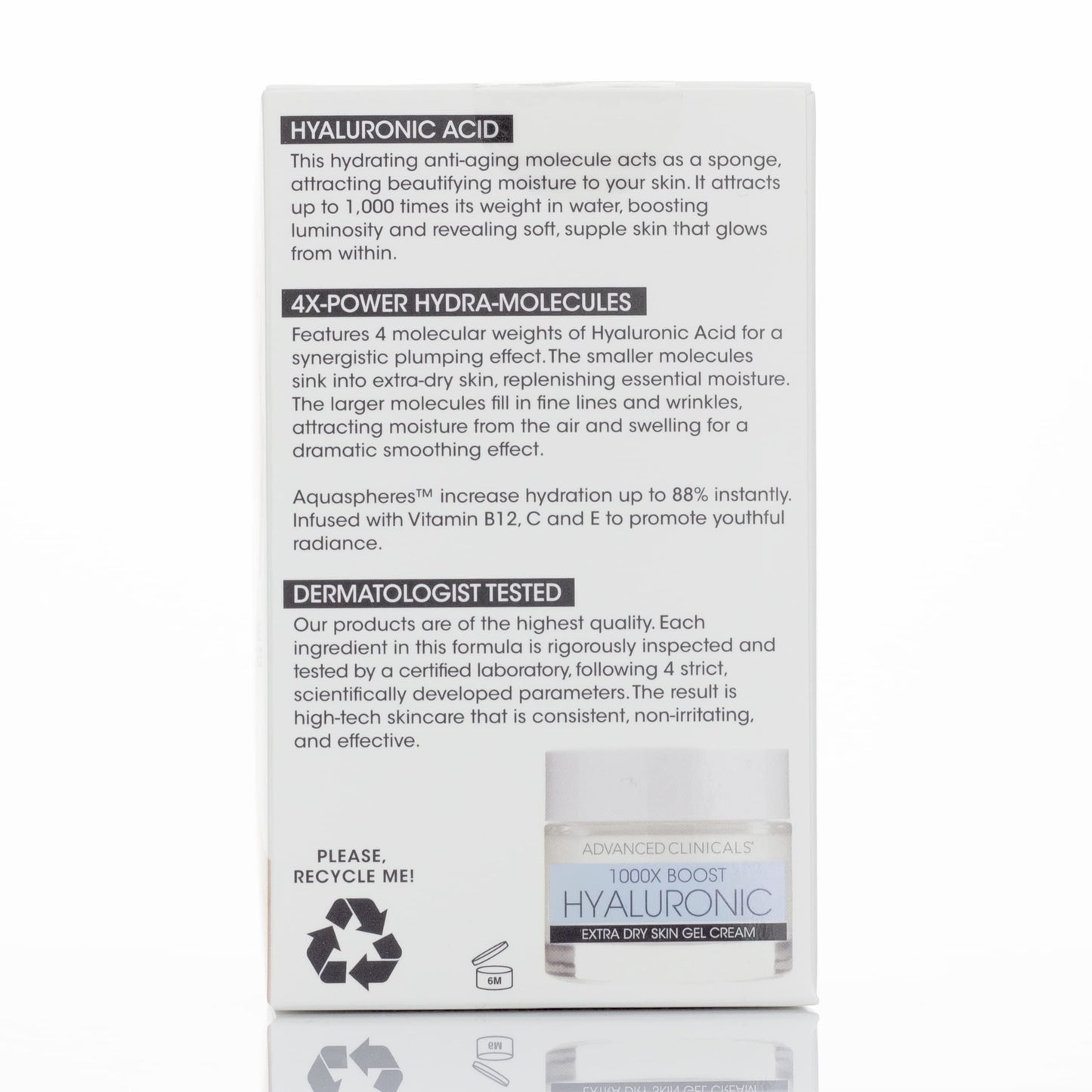 Advanced Clinicals Hyaluronic Acid Instant Hydrating Body Cream + Hyaluronic Acid Hydrating Face Cream Set