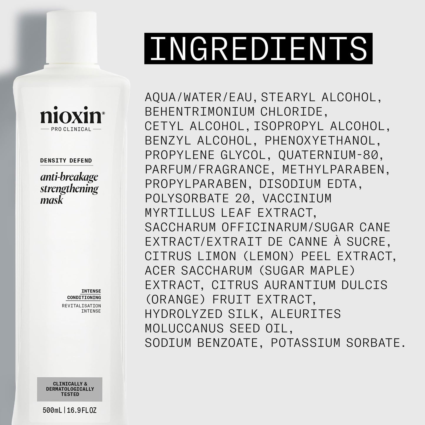 Nioxin Density Defend Anti-Breakage Strengthening Mask | Intense Conditioning | Protects Against Hair Breakage | 16.9 Fl Oz