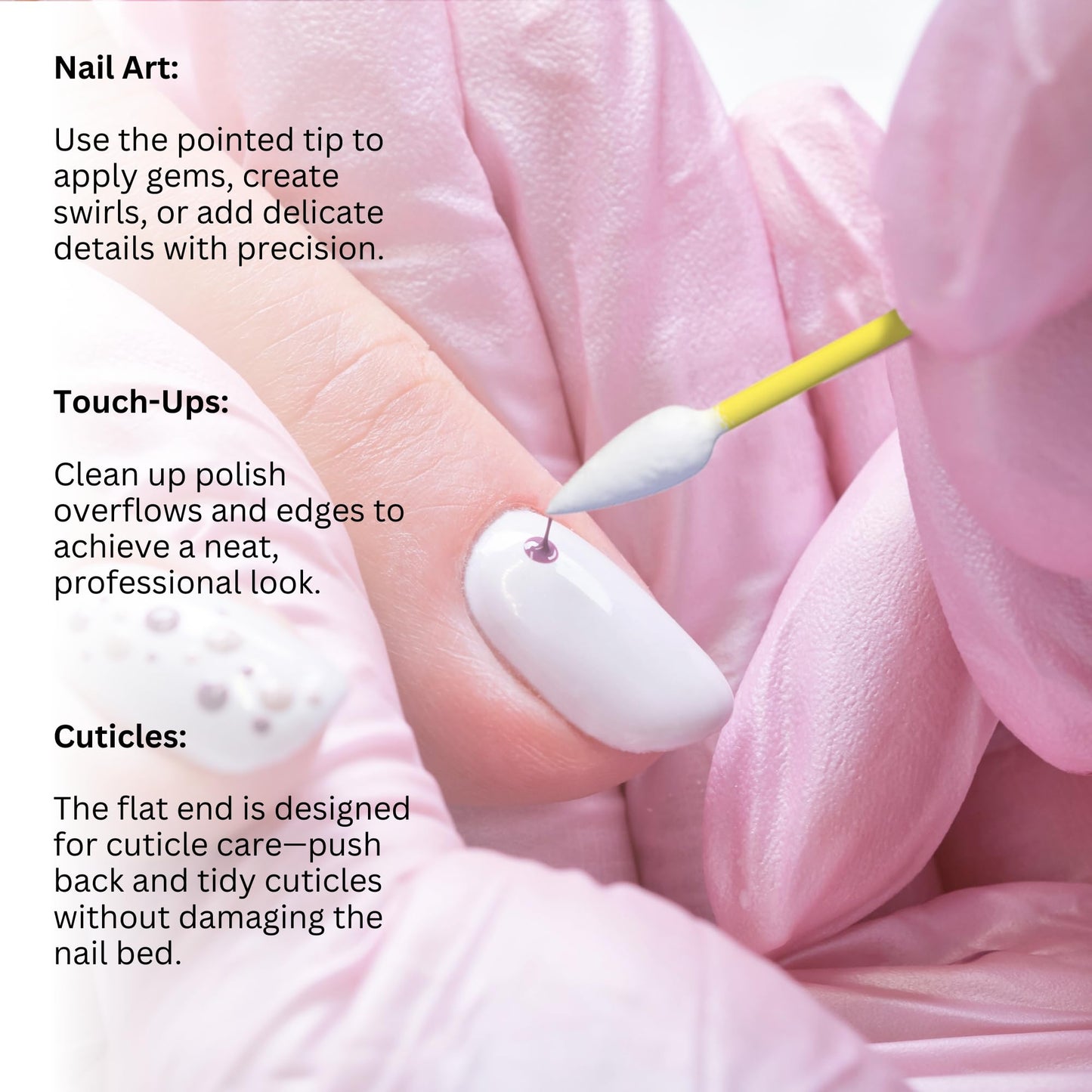Fran Wilson NAIL TEES COTTON TIPS 120 Count (6 PACK) - The Ultimate Nail Tool, Multi-Purpose Double-sided Swabs with Pointed Ends for Precise Touch-ups and the Perfect At-Home Manicure & Pedicure