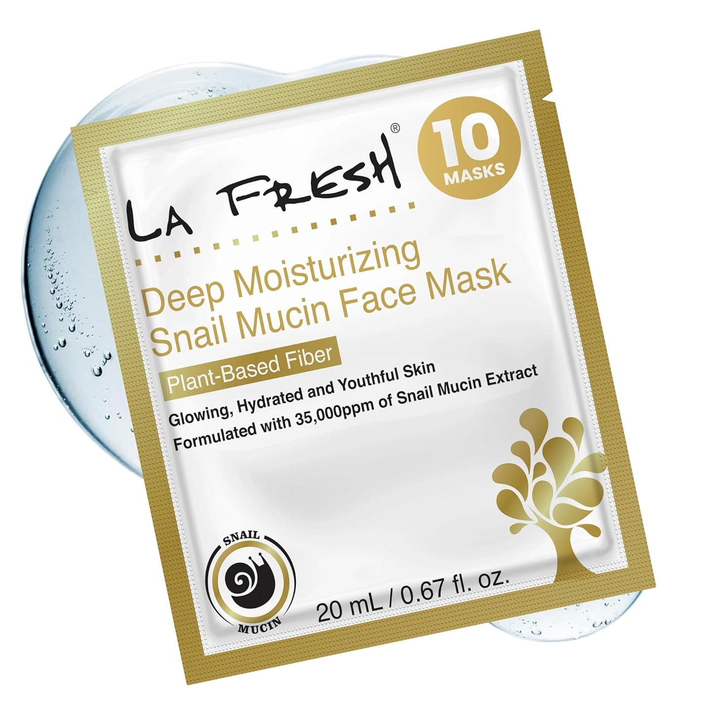 Deep Moisturizing Snail Mucin Sheet Mask - Glow & Hydration | 10 Count