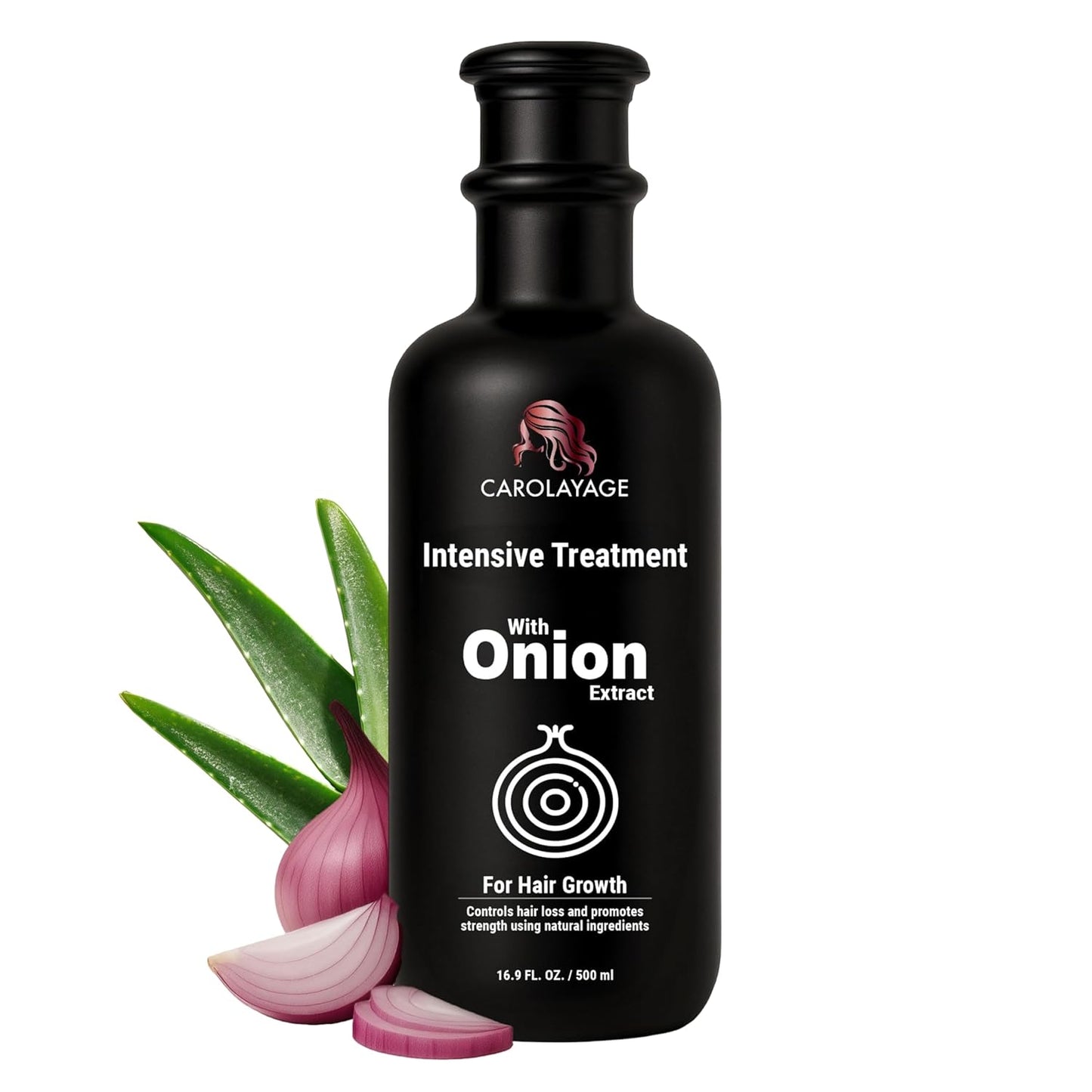 Onion Hair Treatment - Deep Repair & Hair Loss Control | Argan & Aloe Infusion | 16.9 fl oz