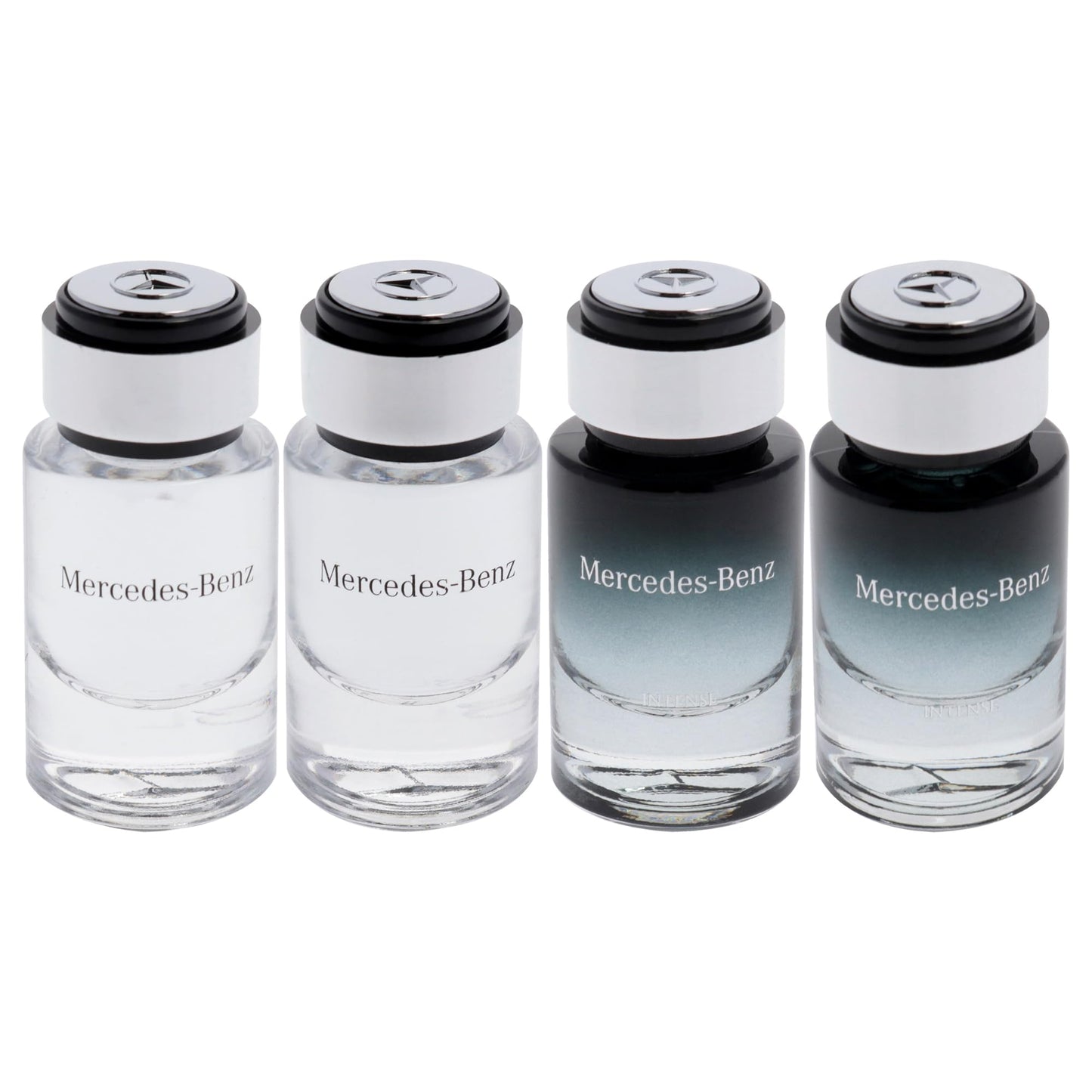 Mercedes-Benz Giftset - Mini Mens Cologne Set - For Men, For Men Intense - Long Lasting Cologne for Men - Men's Fragrances - Perfume for Men - 4 Pc