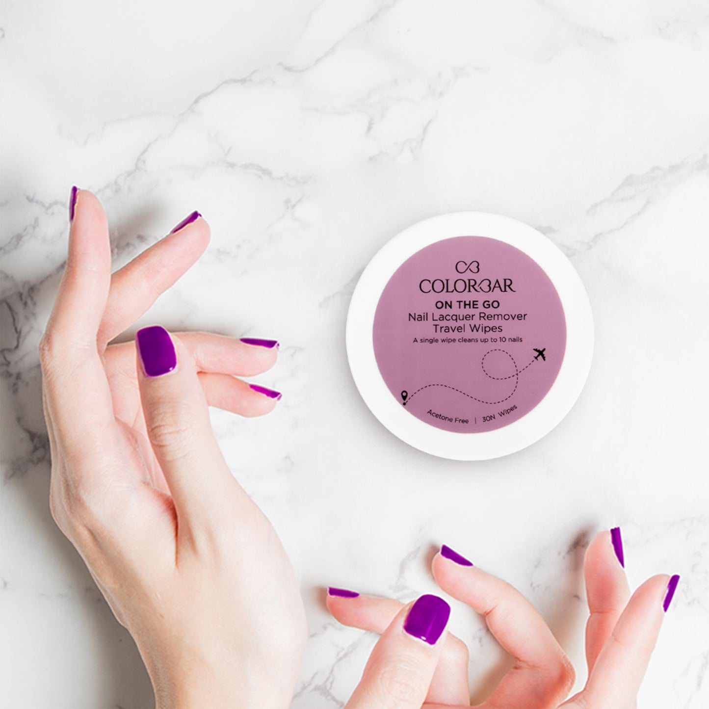 Colorbar On the Go Nail Lacquer Remover Wipes, Rainbow Bouquet, 30 Pieces | Handbag-friendly | Enriched with Olive Oil | Biodegradable.