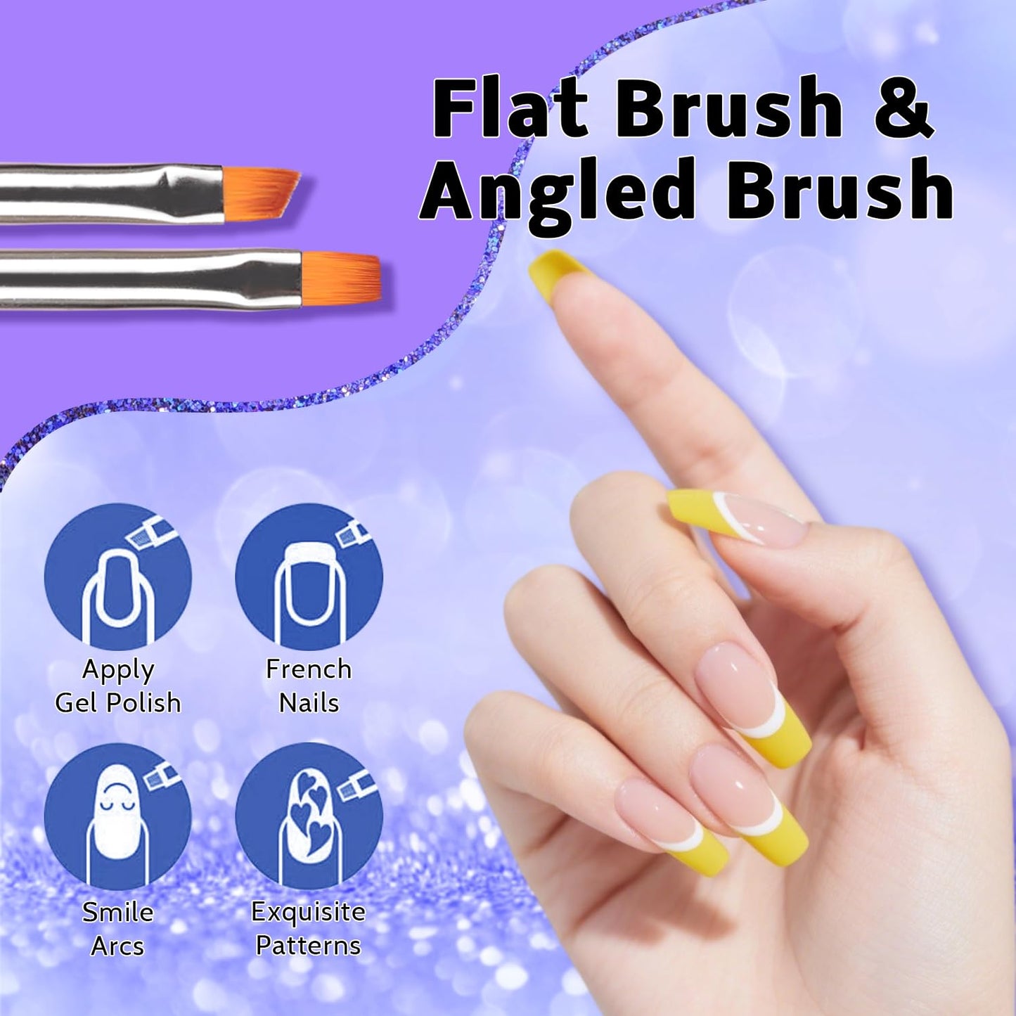 Karroy 100pcs Sponges with Grabber and Nail Art Brushes, Nail Tools Set for Ombre Gradient Nail Gel Painting Gel Kit Multifunctional Nail Brushes for Nail Design (Brushes Grabber Sponges)