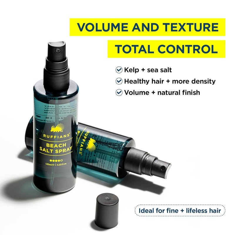 Ruffians Sea Salt Spray for Men - Texturizing & Volumizing Hair Mist | 4.23 Fl Oz