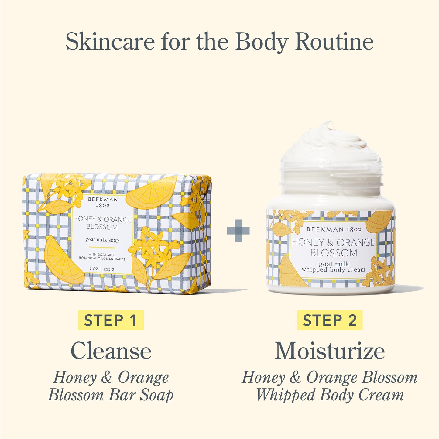Beekman 1802 Whipped Body Cream – Rich Body Butter & Moisturizing Body Cream, Goat Milk Lotion, Shea Butter & Vitamin E, Hydrating Body Moisturizer for Dry Skin - Honey & Orange Blossom 8 oz