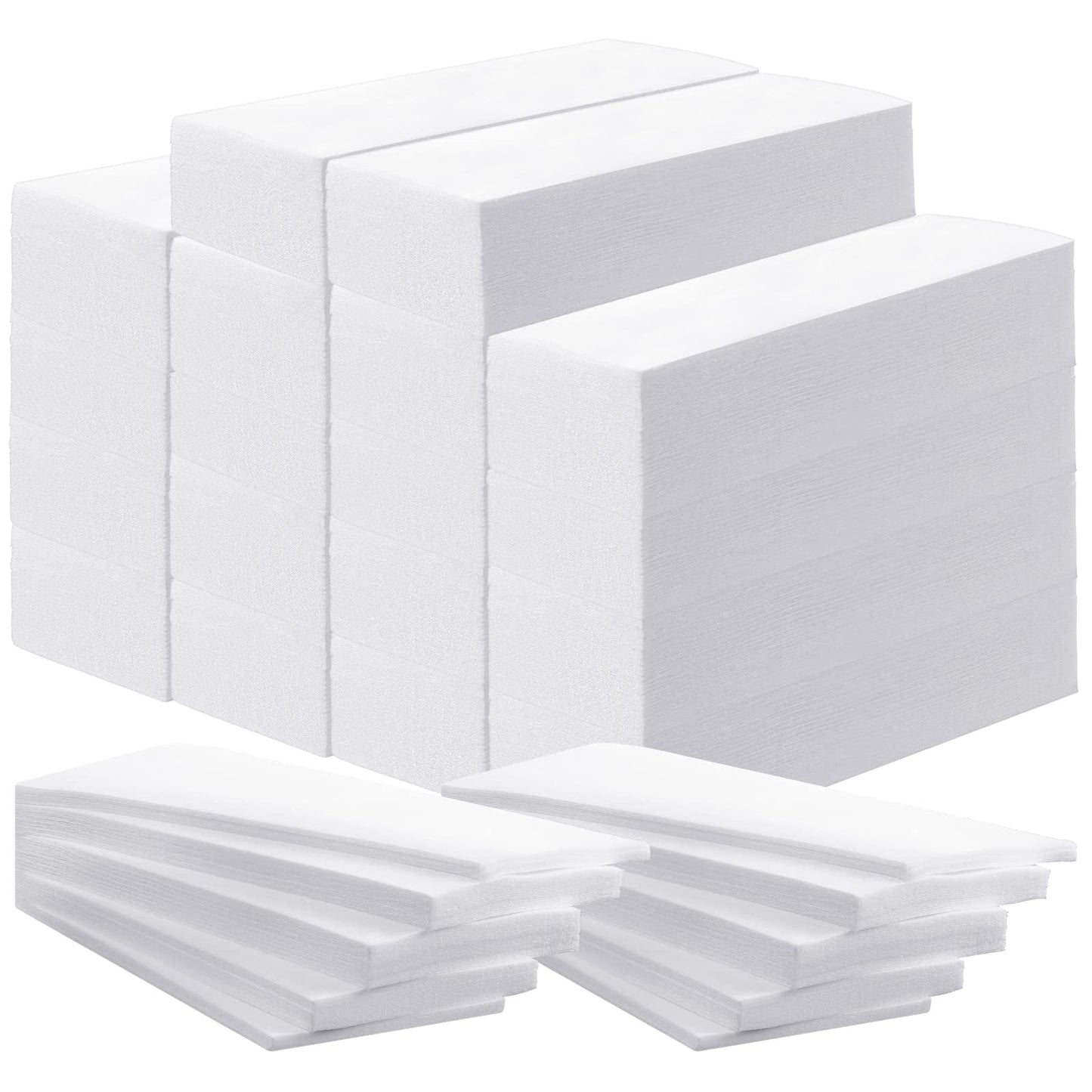 Tudomro 2000 Pcs Large Wax Strips Bulk for Hair Removal 8 x 3 Inch Non Woven Waxing Strips Body Epilating Wax Paper for Women Men Arms Legs Armpit Chest Back Bikini Hair Removal