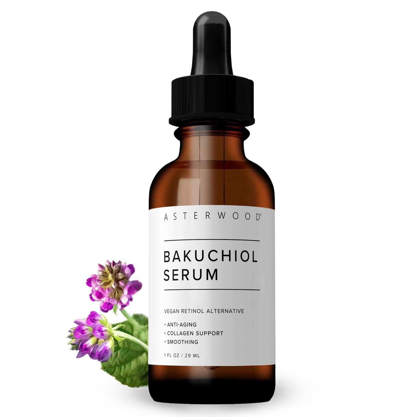 Asterwood Naturals Bakuchiol Serum 1 oz + Copper Peptides Serum 1 oz