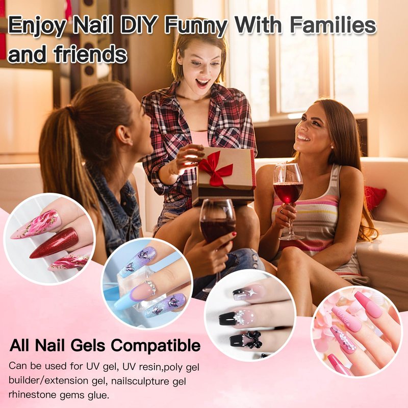 LKE UV Nail Lamp, 72W LED Nail Lamp Nail Dryer Light for Nails with 3 Timer Setting & LCD Touch Display Screen for Home and Salon Use (C-White) (3)
